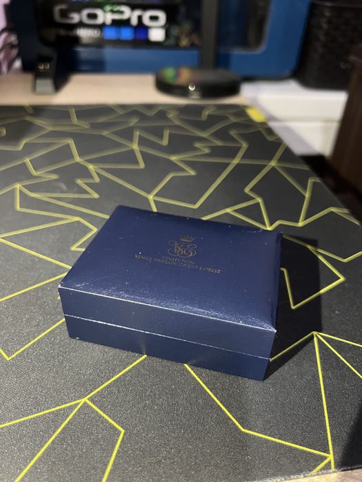 Коллекционные позолоченные запонки и зажим для галстука