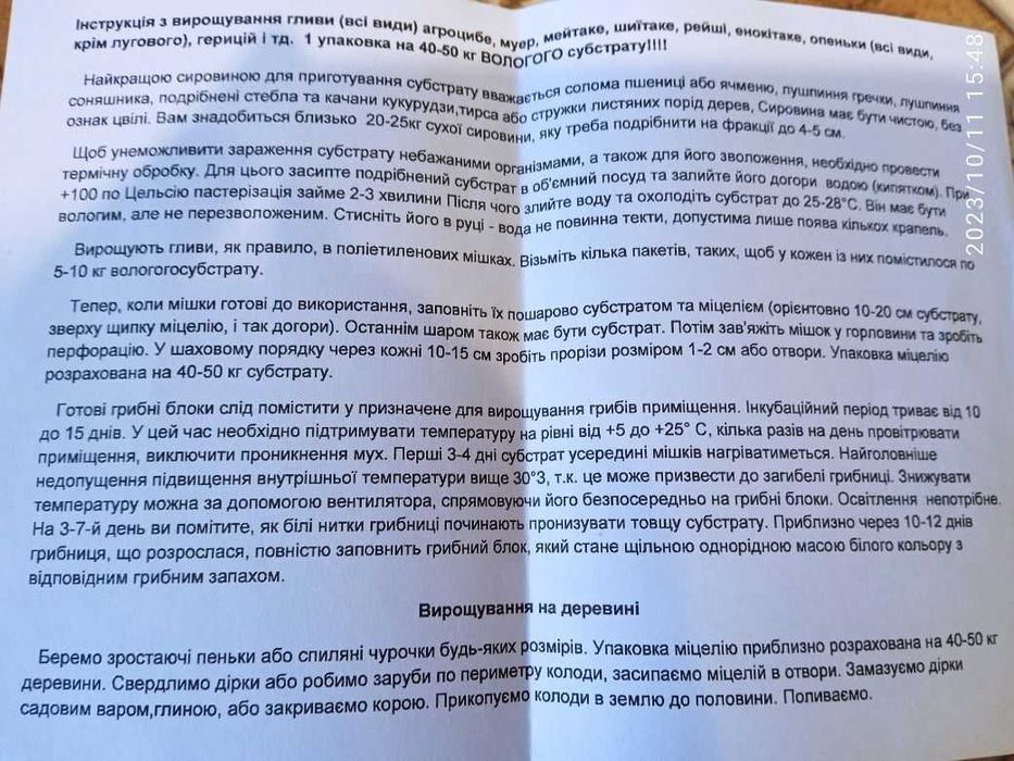 Опеньок зимовий 100 грам