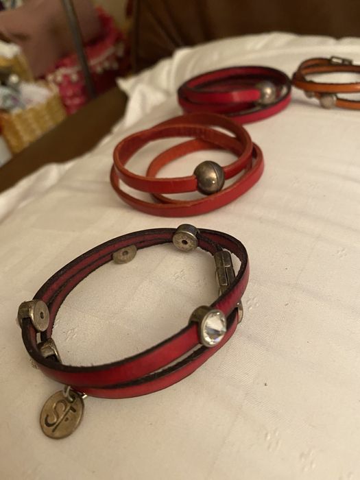 Lote Pulseiras pele verdadeira