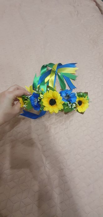 Український обруч віночок для дівчинки