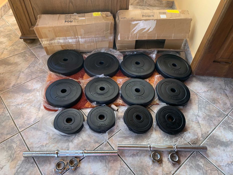 NOWE Hantle hantel regulowany 40kg 2x20kg obciążenie gryfik stalowy