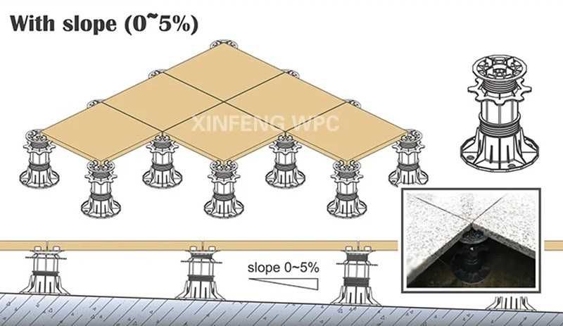 Apoios reguláveis 30-40mm para vigas deck ou lajetas (unidade)