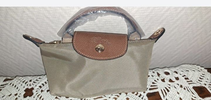 Torebka mini Longchamp jasna Nowa