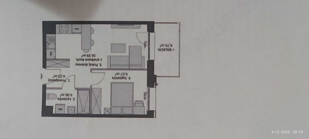 Sprzedam nowe mieszkanie umeblowane  Gdańsk ul . Pastelowa 36