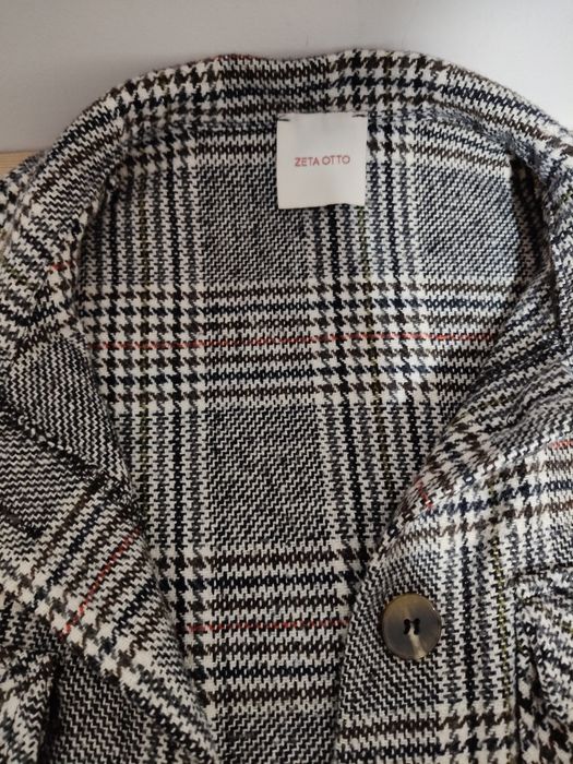 Kurtka koszulowa w kratę "shacket"marki Zeta Otto oversize używana S/M