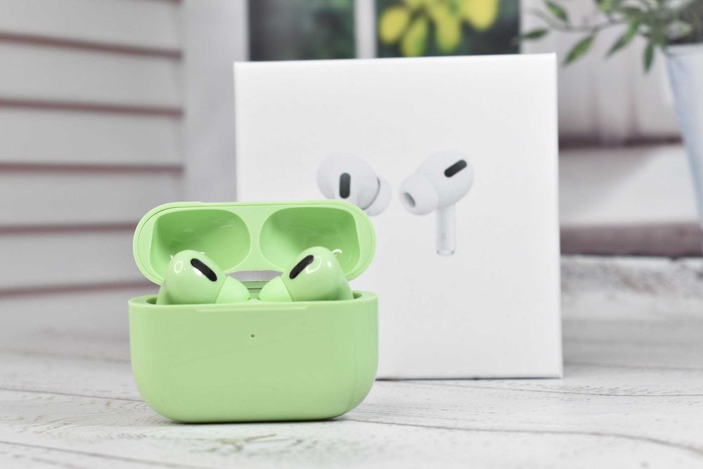 Бездротові блютуз навушники Macaroon Зелені Мікрофон