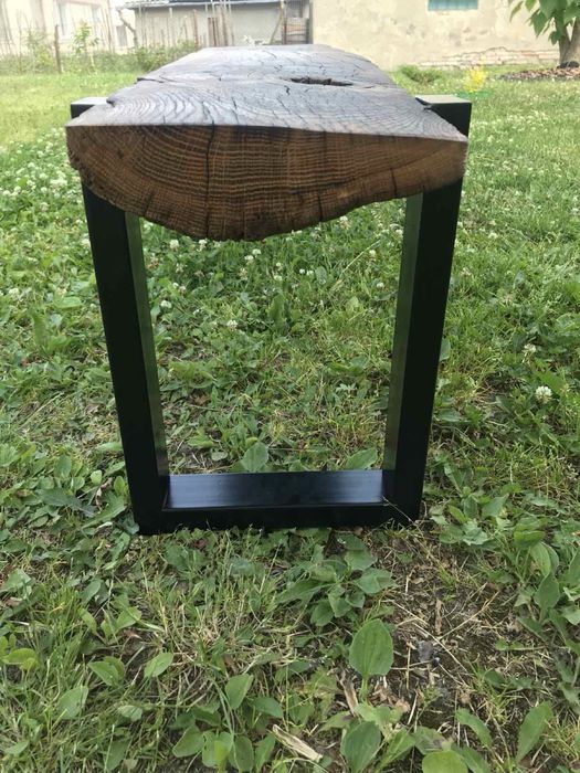 Лавка в стилі лофт з старого дуба