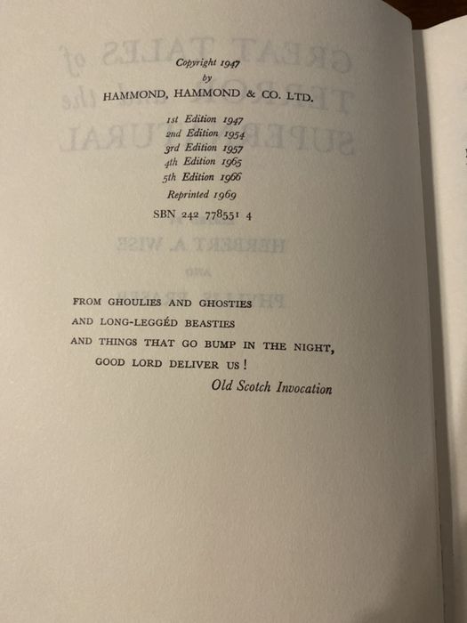 Livro Great Tales of Terror and the supernatural - Herbert A. Wise
