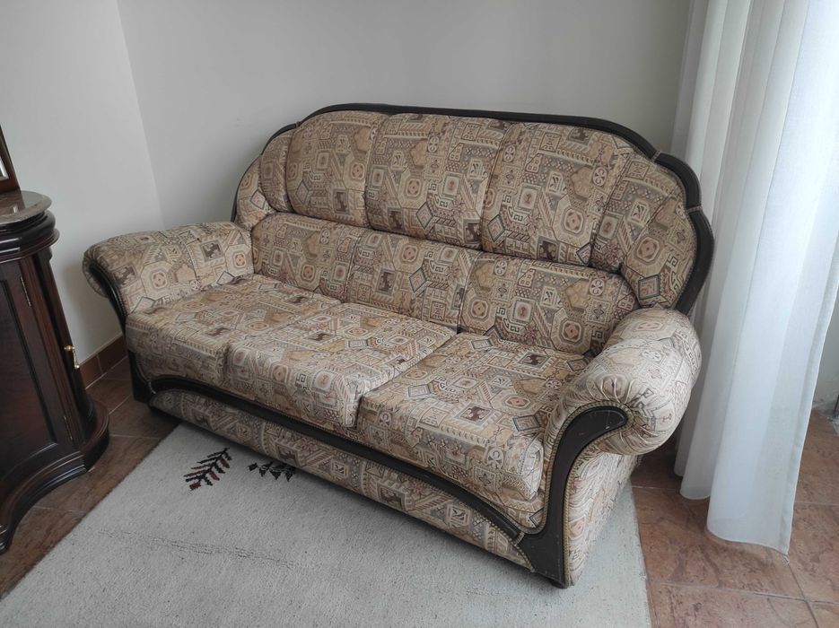 Conjunto de Sofás (Sofá-Cama 3 Lugares + 2 Sofás Individuais)