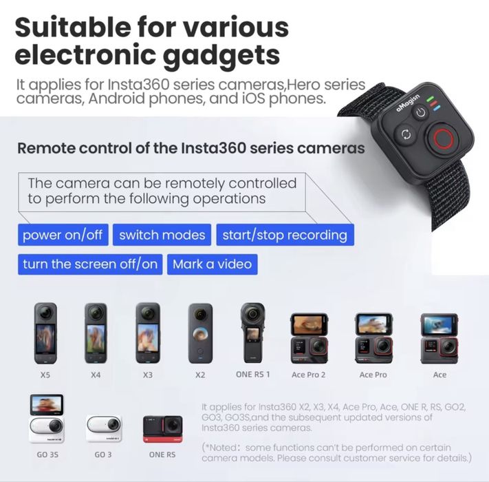 Pilot zdalnego sterowania Bluetooth do Insta360