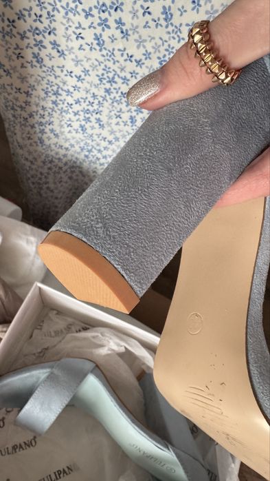 Босоножки голубые