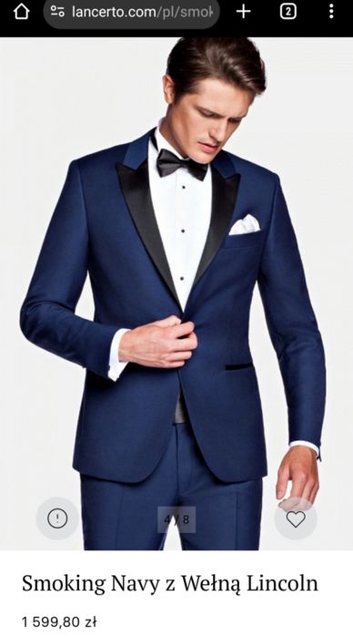 Garnitur smokingowy firmy LANCERTO.