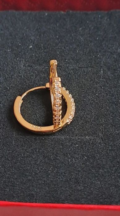 Argolas em prata dourada com zircónias