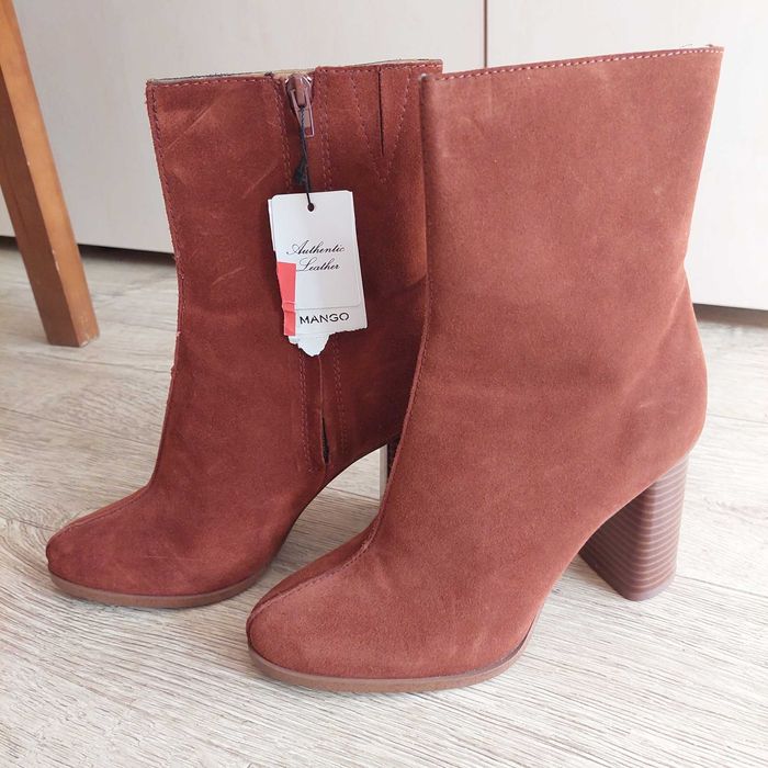 Ботільони жіночі, 39 р., коричневі, Mango