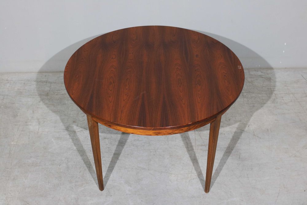 Mesa de jantar redonda extensível em pau santo