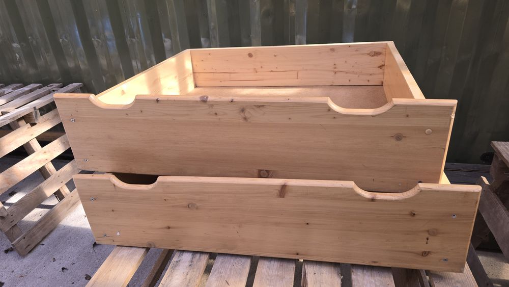 Szuflady po łóżko lite drewno 6 szt 93x83x18