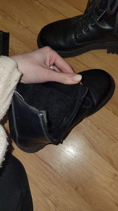 Ботинки черные зимние