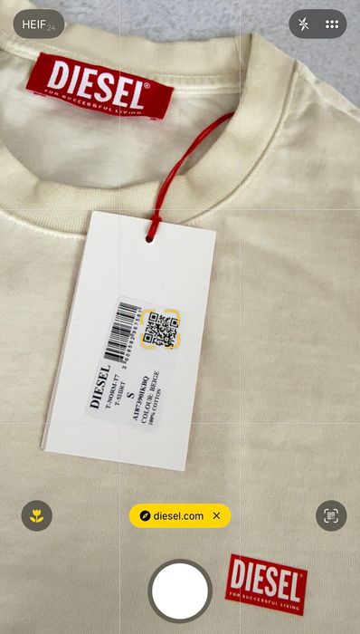 Футболка  Diesel Cream White