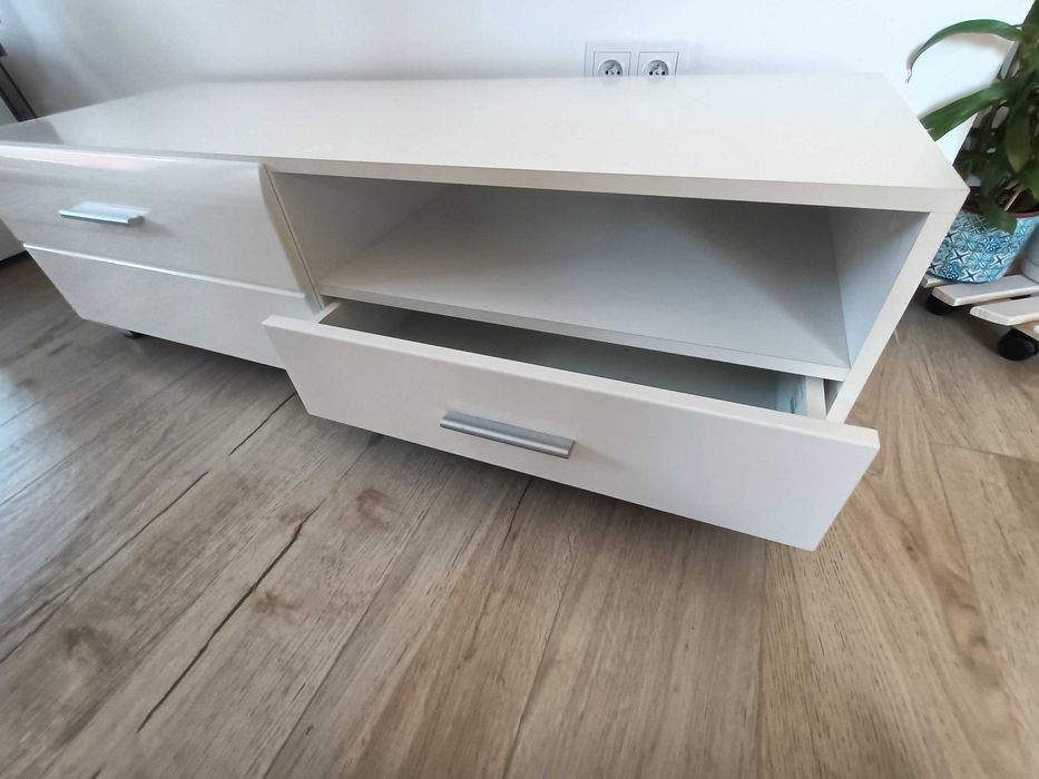 Szafka rtv biała połysk