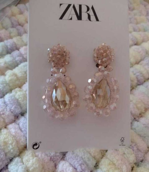 ZARA/ Bogato zdobione kolczyki wieczorowe z Madrytu, NOWE