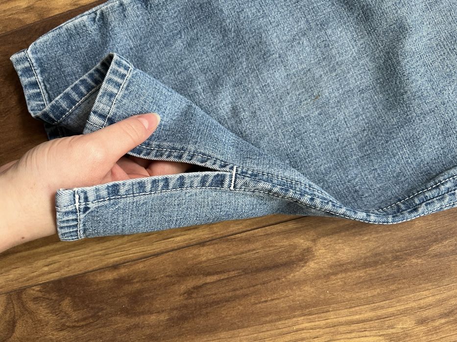 Rybaczki capri jeansowe szeroką nogawka z wysokim stanem Red Star