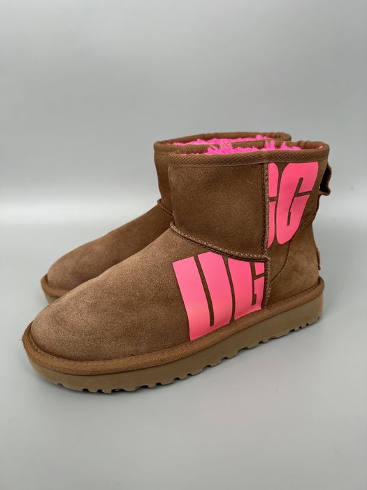 Оригінальні Напівчеревички UGG CLASSIC MINI BROKEN LOGO 38р.24см.
