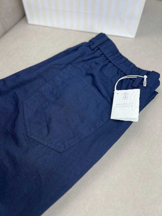 Мужские льняные брюки Brunello Cucinelli классические штаны d065