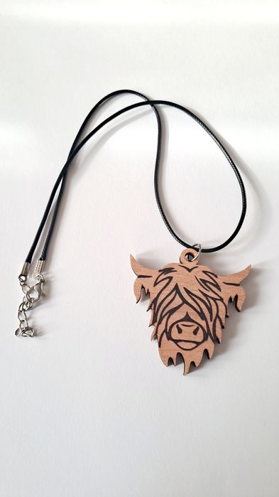 Naszyjnik wisiorek krowa bydło szkockie Highland