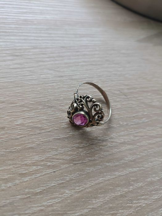 Pierścionek srebrny przedwojenny