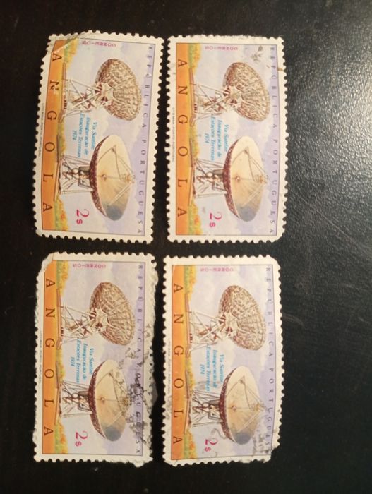 4 Selos 2§50 escudos  - Comunicações via satelite	Angola	1974*