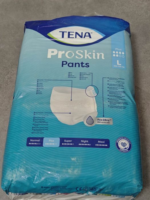 TENA ProSkin Pants Plus L 30 szt. – majtki chłonne, nowe