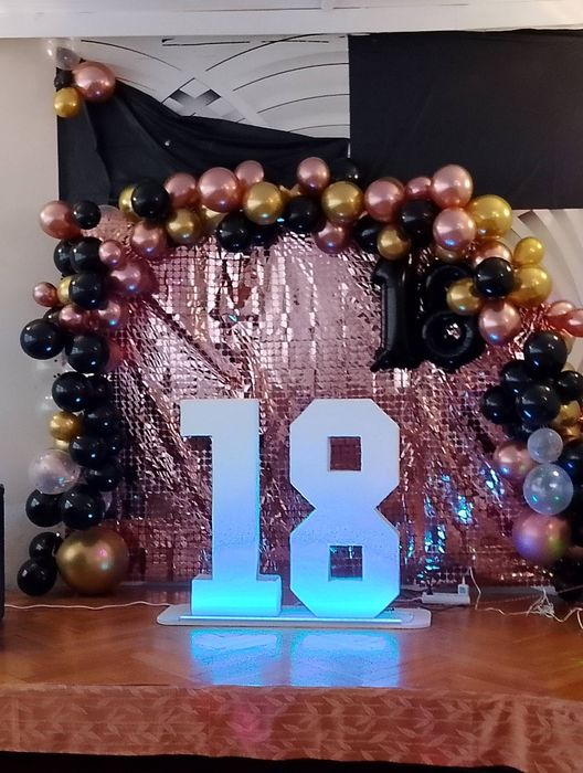 Cyfry 18 podświetlane LED kolorowe