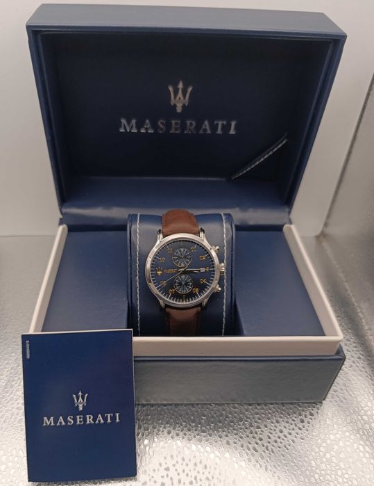 Nowy męski elegancki Zegarek Maserati Epoca chronograf, śliczny, pudełko