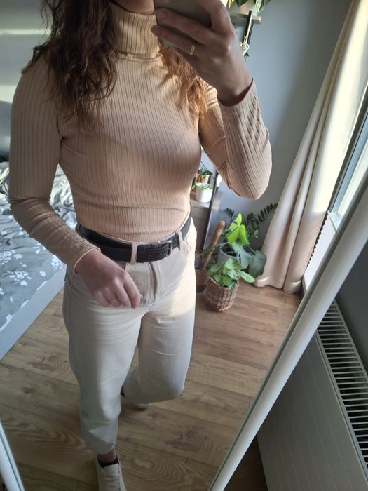 Rozmiar S, Boohoo prążkowane body golf