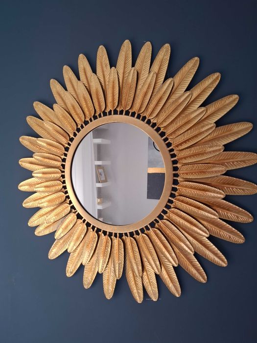 Lustro złote słońce 80 cm