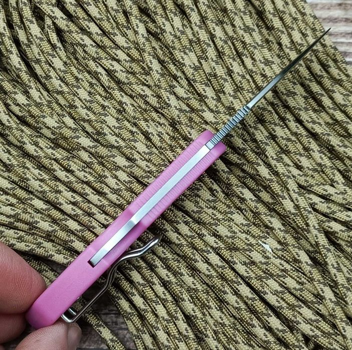 Брелок EDC компактний фолдер Spyderco Dragonfly pink barbie