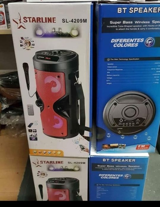 Coluna de som Karaoke Portátil super potente com Bluetooth e comando N