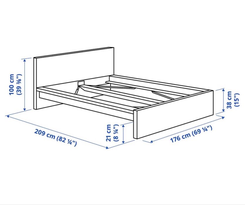 Cama Casal MALM c/ estrado