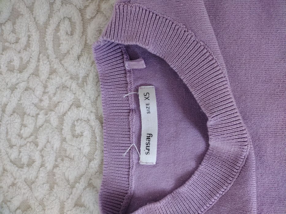 Fioletowy sweterek Sinsay XS