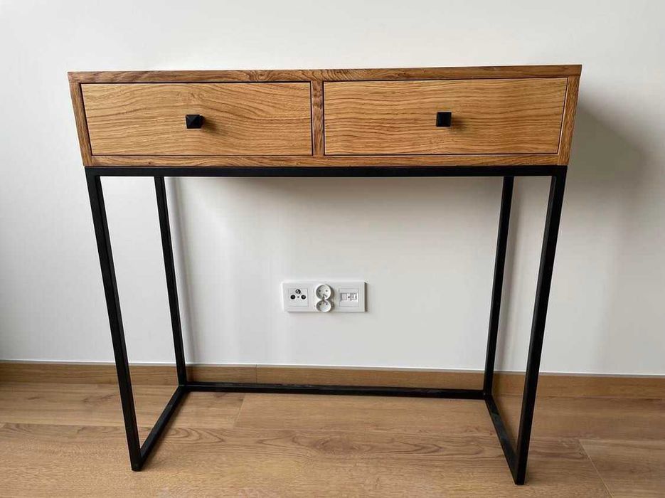 Konsola loft lity dąb
