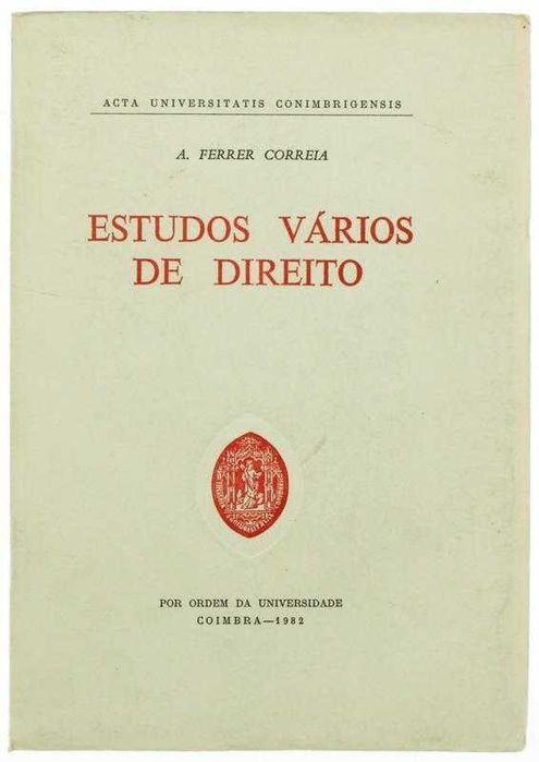 Estudos vários de direito, de A. Ferrer Correia