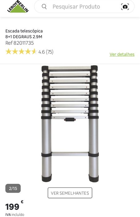 Escada telescopica leroy merlin