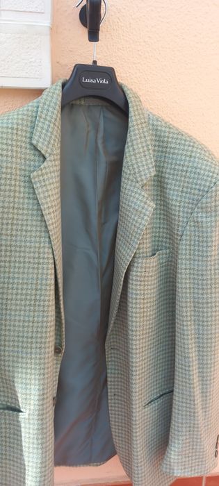 Casaco de homem verde água
