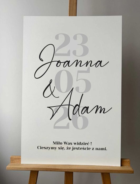 personalizowana tablica powitalna ślubna dekoracje sali domu wesele