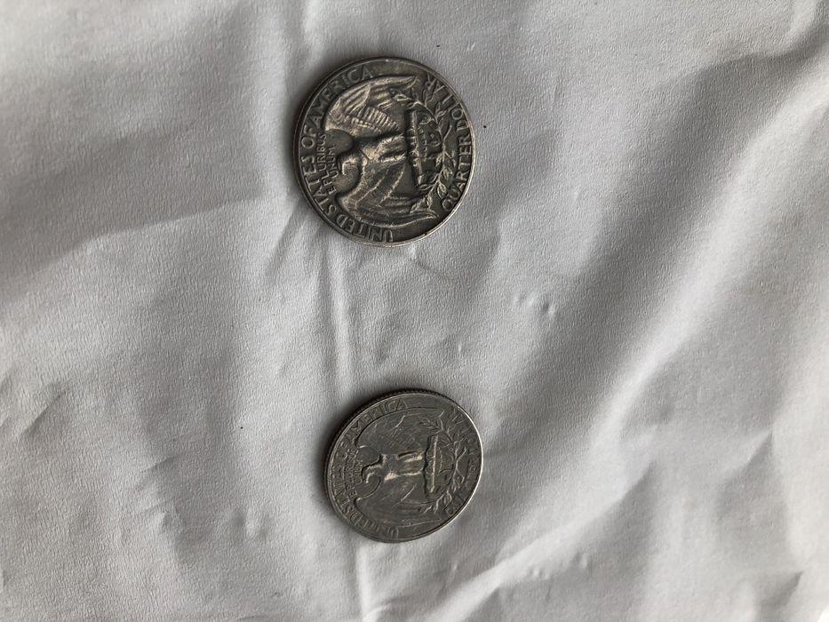 liberty quarter dollar 1965 и 1967 перевёртыши