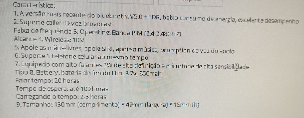 Kit mãos livres bluetooth