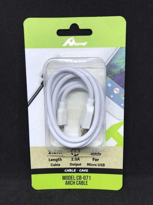 Cabo carregador Micro USB - 1 metro - Carregador Android