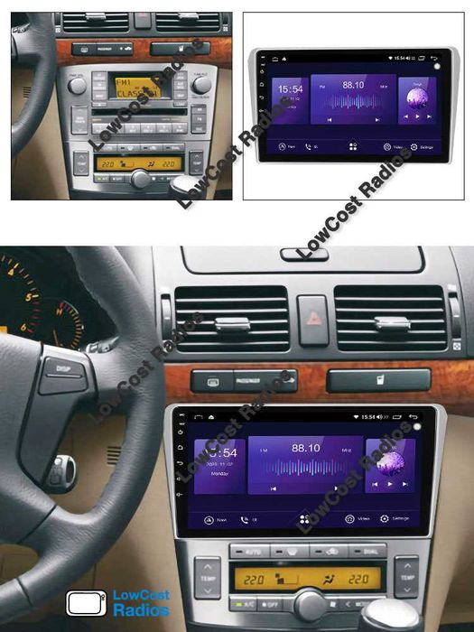 Auto Rádio 9' TOYOTA Avensis T25 T27 (2002 a 2015) | GPS BT APPS WIFI