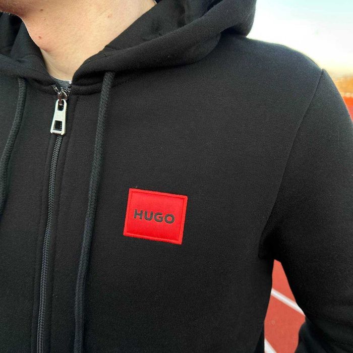 Крутий чоловічий теплий спортивний костюм НА ФЛІСІ Hugo Boss