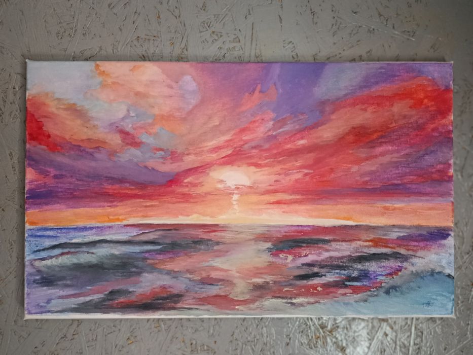 Картина "Вечірній захід"